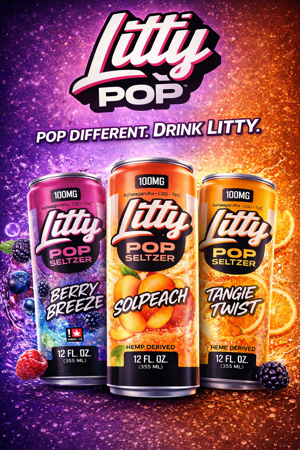 Litty Pop Seltzer - Pop Different. Drink Litty.